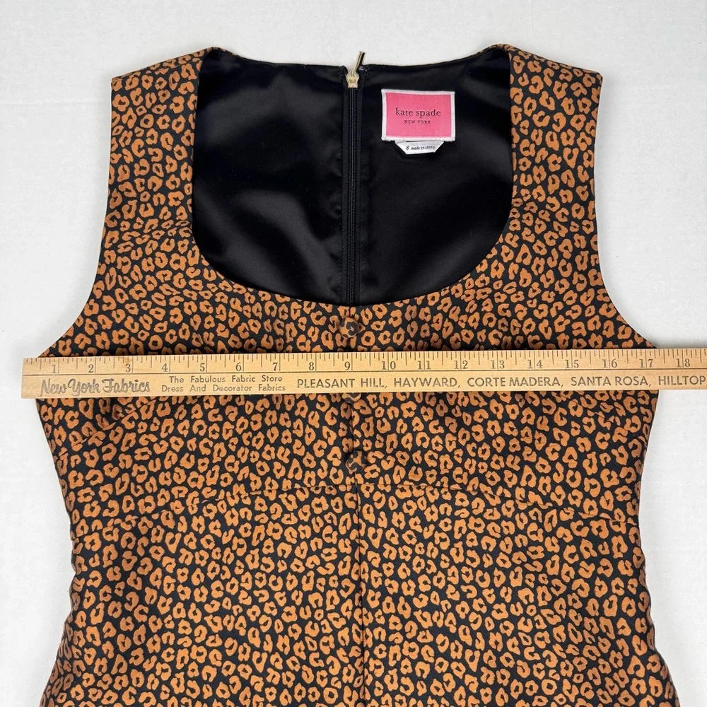 KATE SPADE Brown and Black Leopard-Print Mini Dress Women’s Size 8